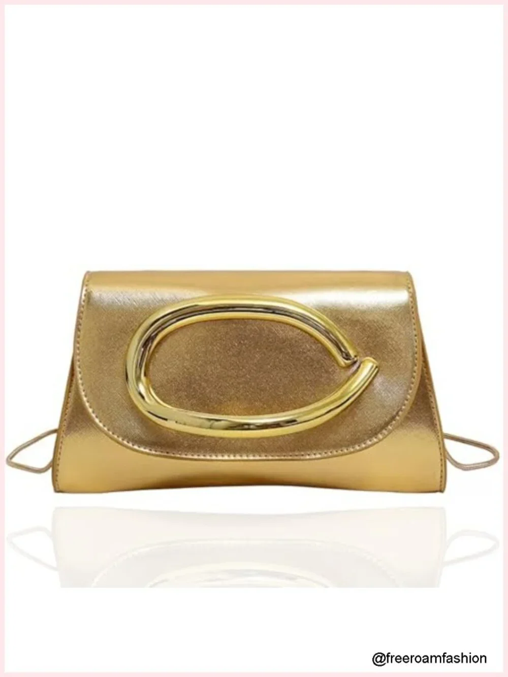 PU Leather Clutch Purses for Women, Glamorous Crossbody Handbag Party Clutch